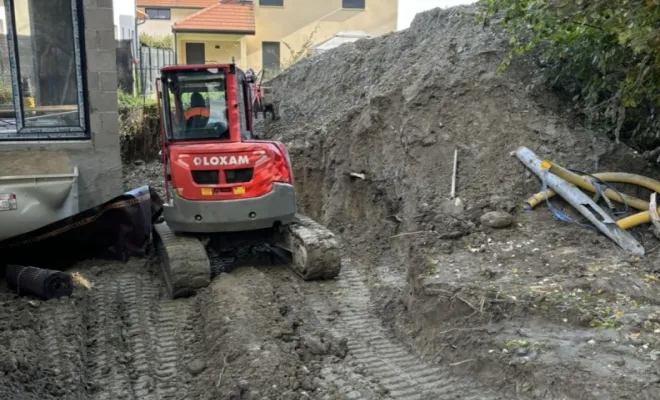 Terrassement pour une maison à Chevry, Échenevex, Monsieur Hugo Tardy