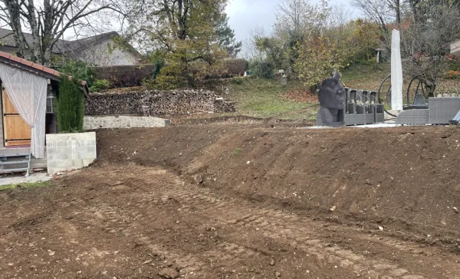 Terrassement pour une maison à gex, Échenevex, Monsieur Hugo Tardy