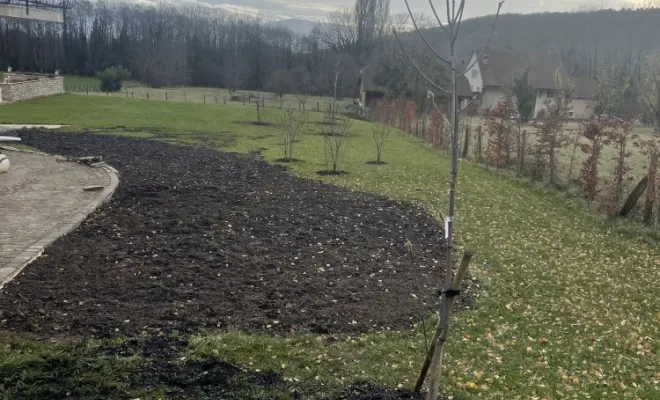 Plantation de haie à Divonne., Échenevex, Monsieur Hugo Tardy